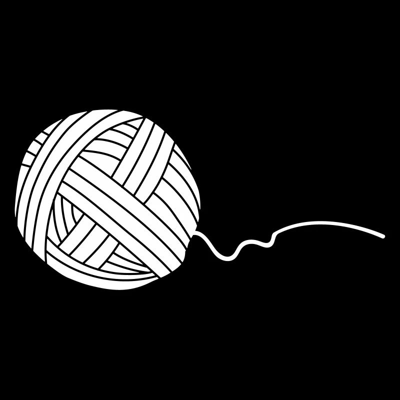 Laine Wollenkneuel blanc (objet vectoriel)