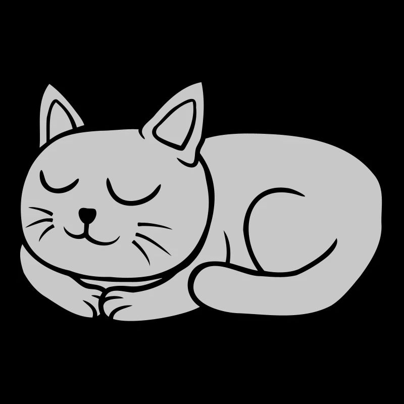 Sleeping dear lying cat