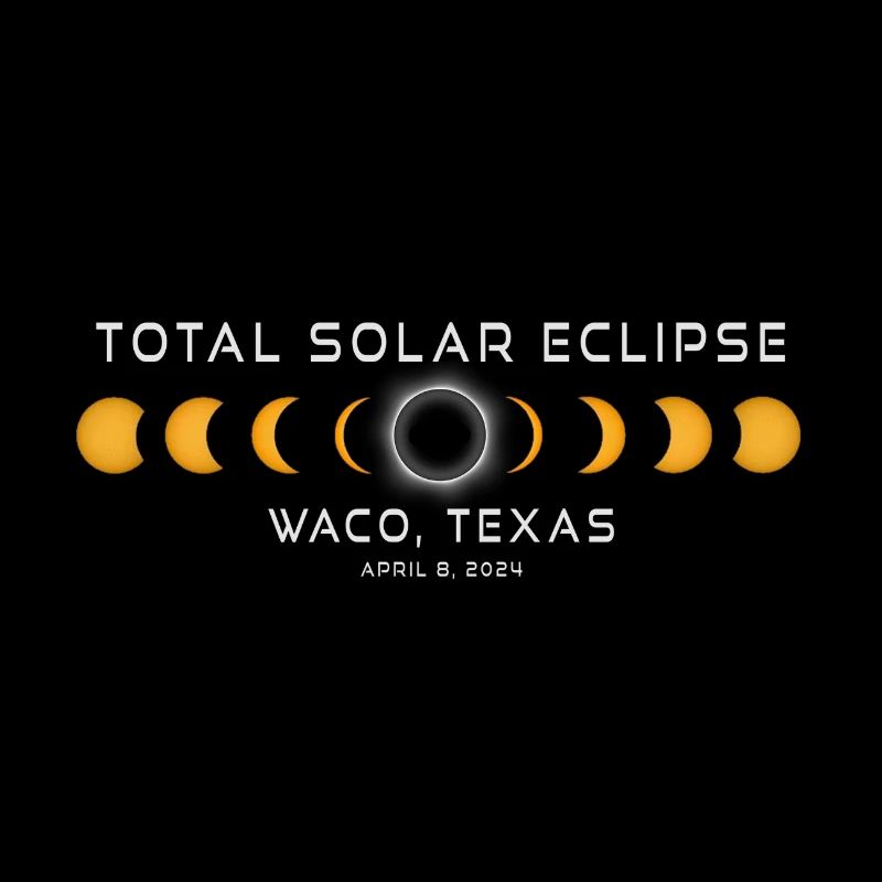 Waco Texas Solar Eclipse 2024 8 avril Souvenir