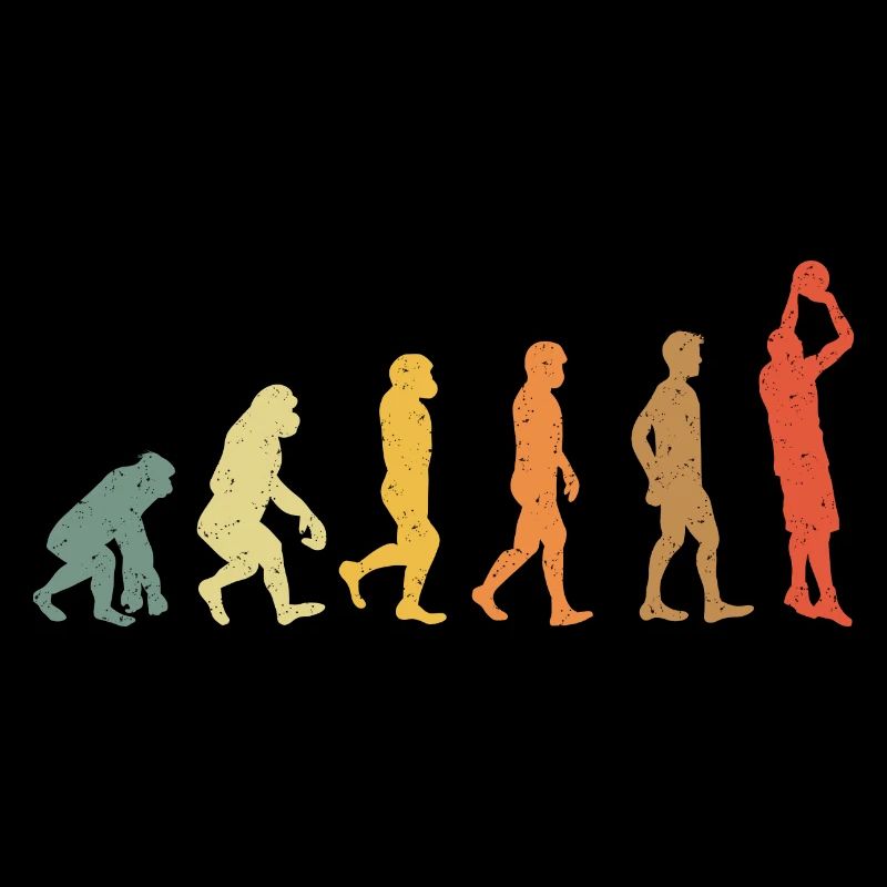 Basketball evolution vintage rétro