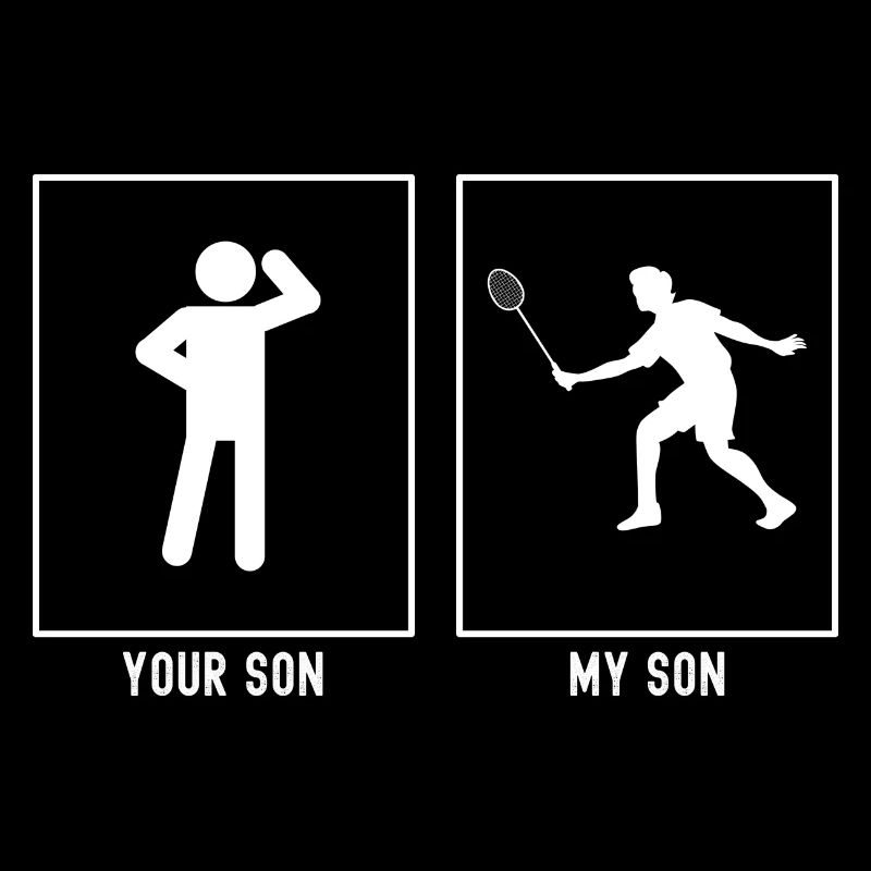 Her Son - My Son - Tennis Player Vector