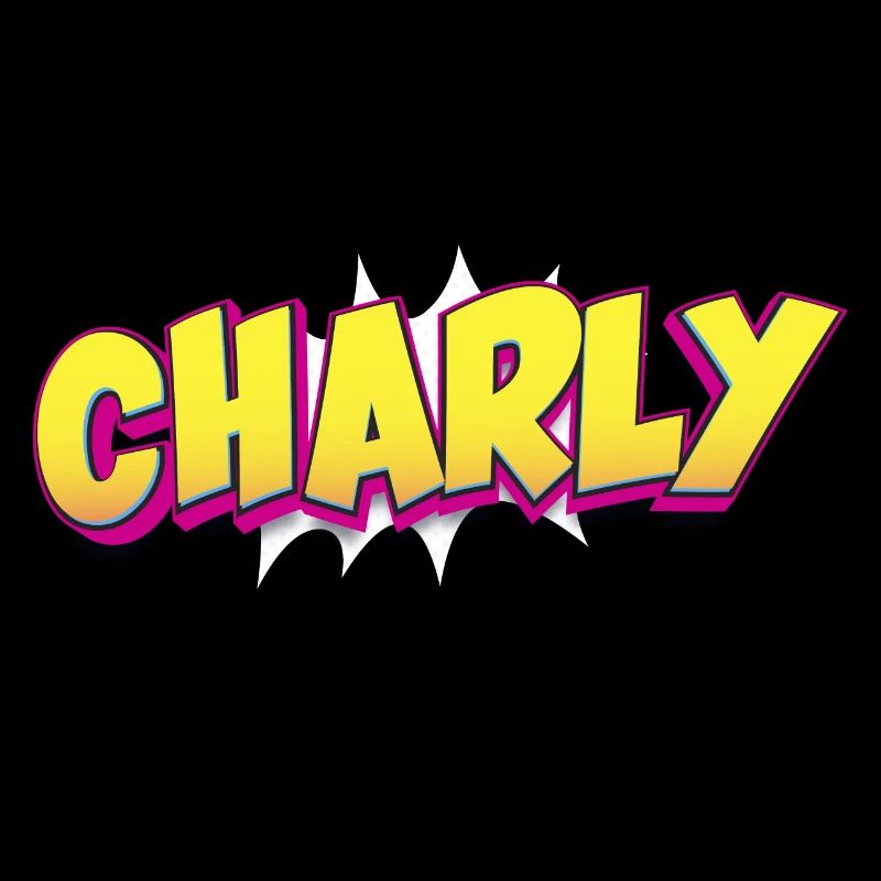 Charly benutzerdefinierter Name Comic-Stil Pop-Art,