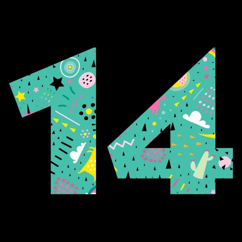 Personalized 14 Anniversary Number