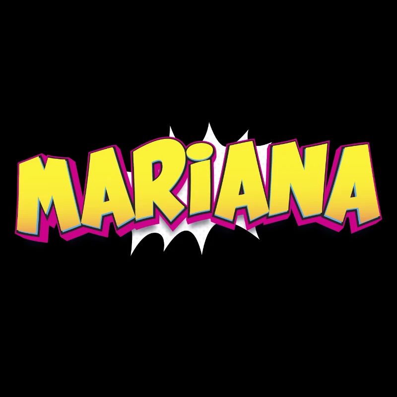 Mariana benutzerdefinierter Name Comic-Stil Pop-Art,