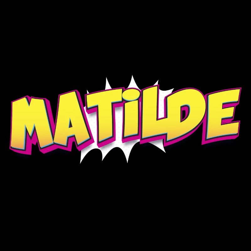 Matilde benutzerdefinierter Name Comic-Buch-Stil Pop-Art,