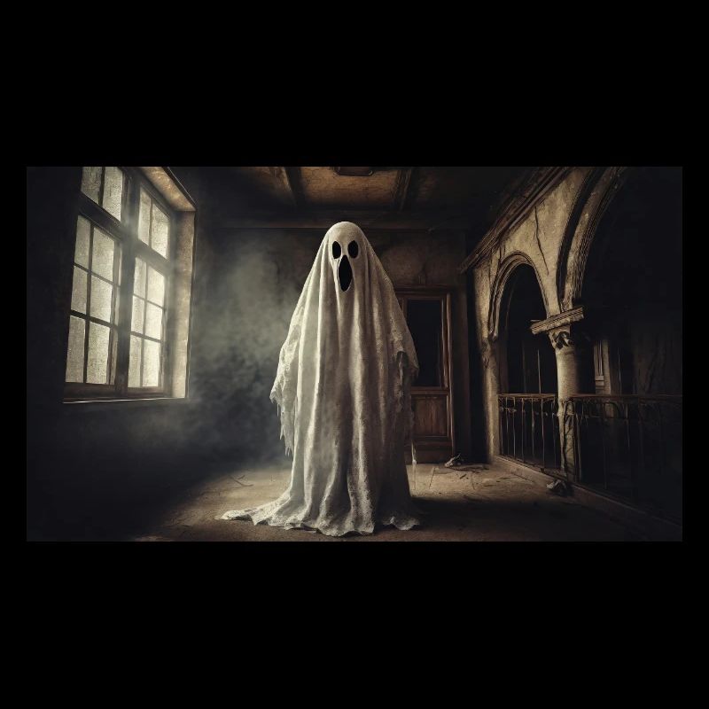 evil ghost in an old house monster dark horror