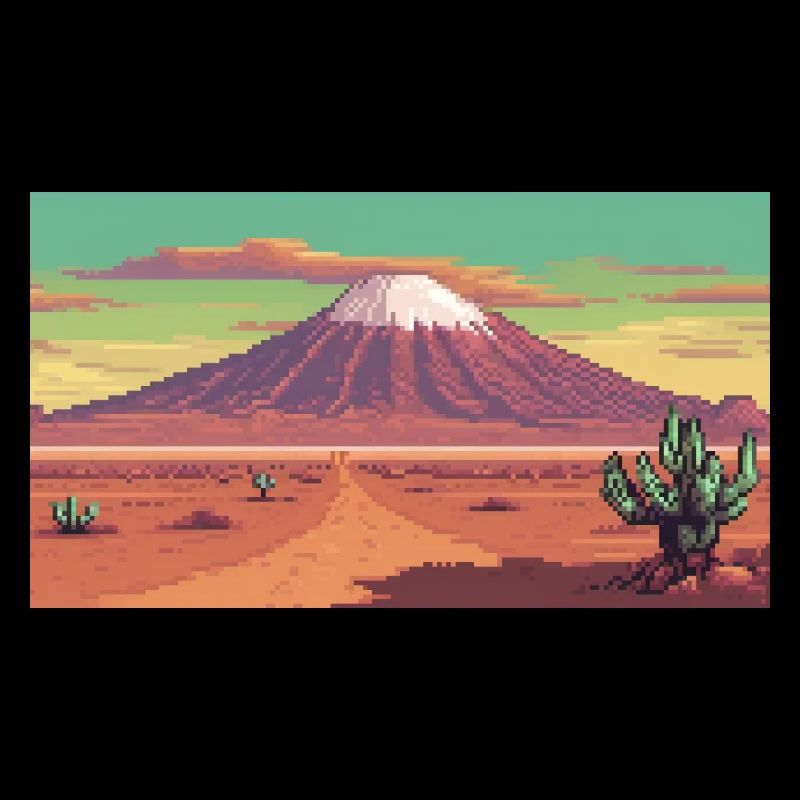 Atacama-Wüste, Chile - Pixel Art