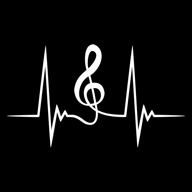 Music clef pulse frequency note heartbeat