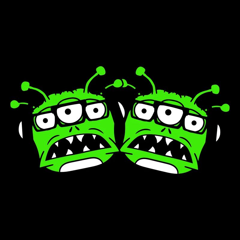 2 DJ Aliens Aliens Horreur Deux monstres Équipe
