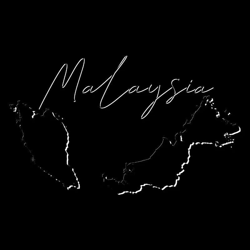 Malaysia map as outline EN