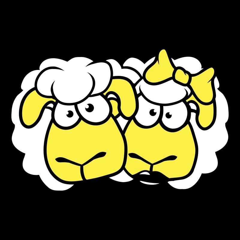 2 Schafe Pärchen Valentinstag Freunde Verliebt