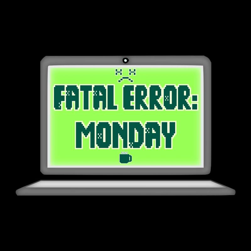 Fatal Error I Hate Mondays Geek Tech Sarcastic