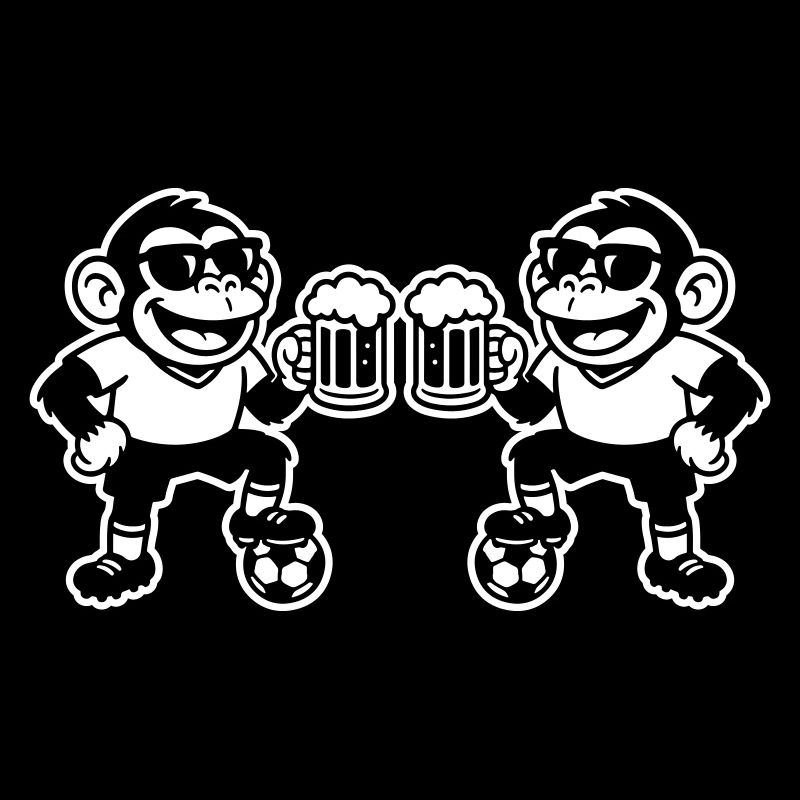 Fussball Affe Bier