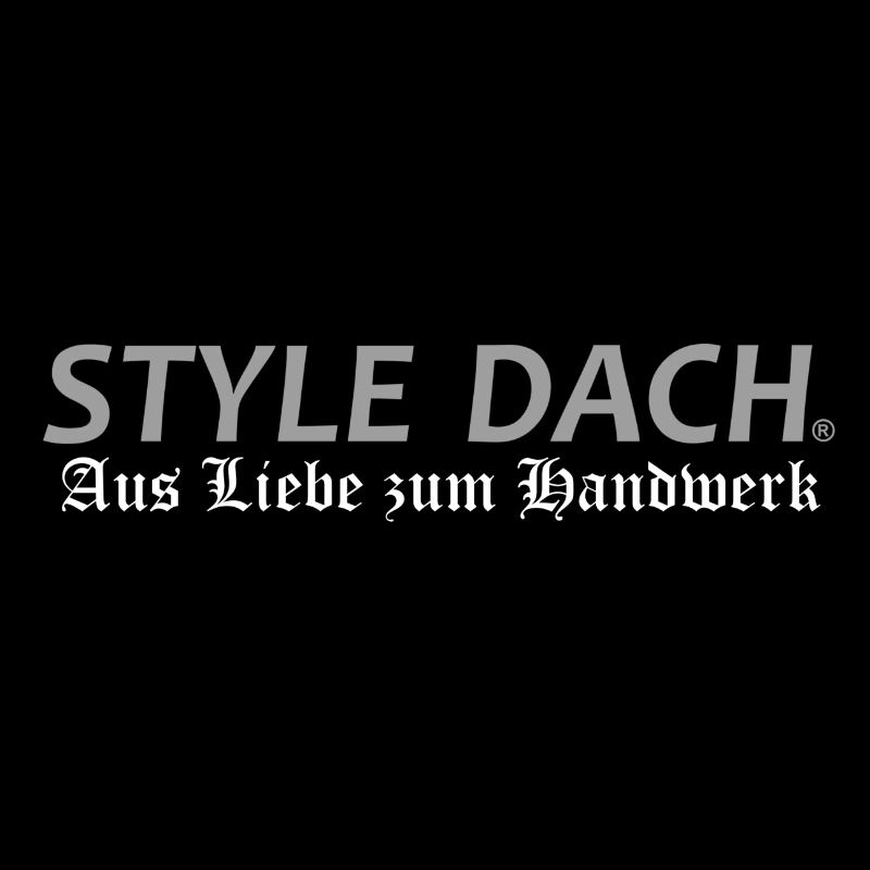 Style Dach mit Schriftzug