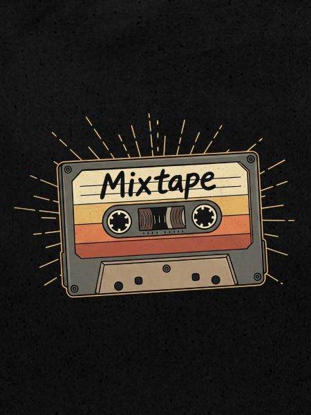Cassette de mixtape rétro