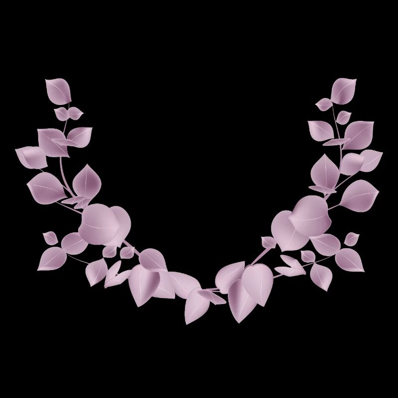 Delicate eucalyptus branches in dusky pink illustration