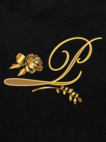 Initiale P mit Rose
