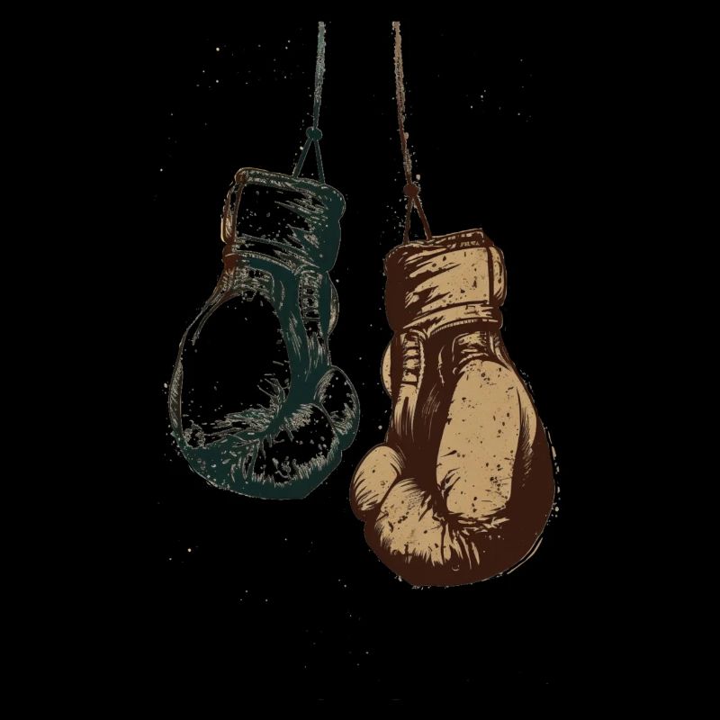 Gants de boxe suspendus à la conception des cordons