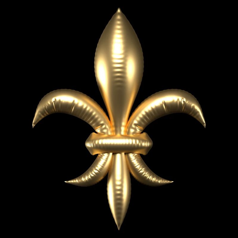 Fleur de Lys / Fleur de Lis à l’aspect or ballon