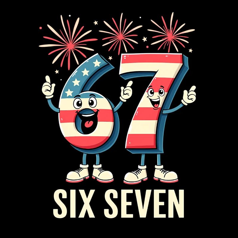 US Flag 67 Memes Six Seven