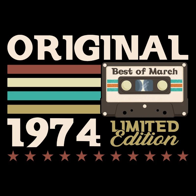 50e anniversaire mari mars 1974 Mixtape Cassette