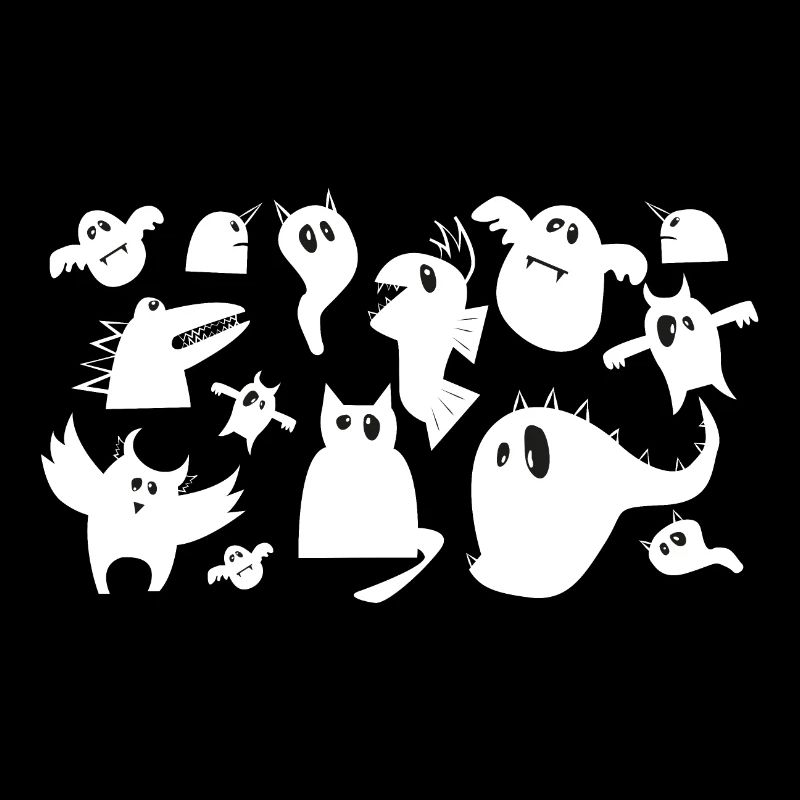 Monstres effrayants mignons - Halloween