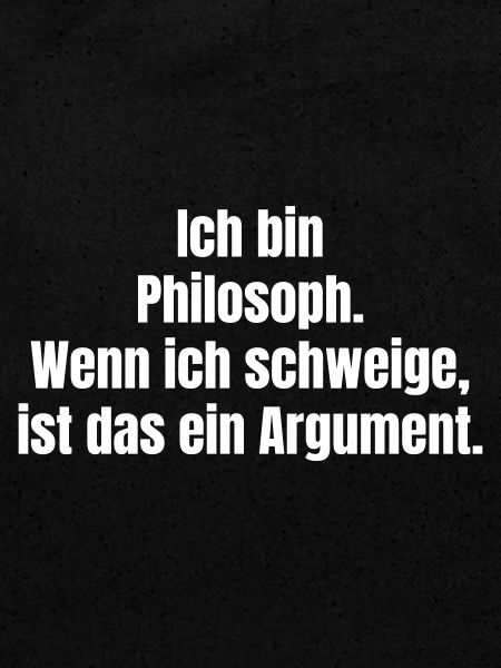 Philosophisches Schweigen als Argument