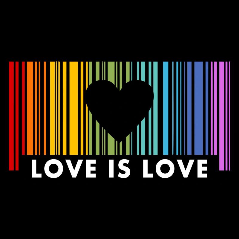 Liebe ist Liebe Regenbogen Barcode