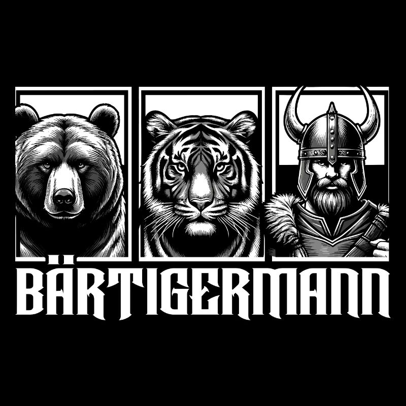 Bärtigermann Bär Tiger Mann Geschenk Bart