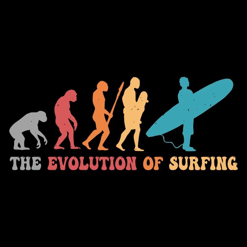 Surf-Evolution des Surfens Surfer-Humor