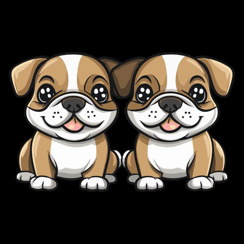 Chien bouledogue bande dessinée
