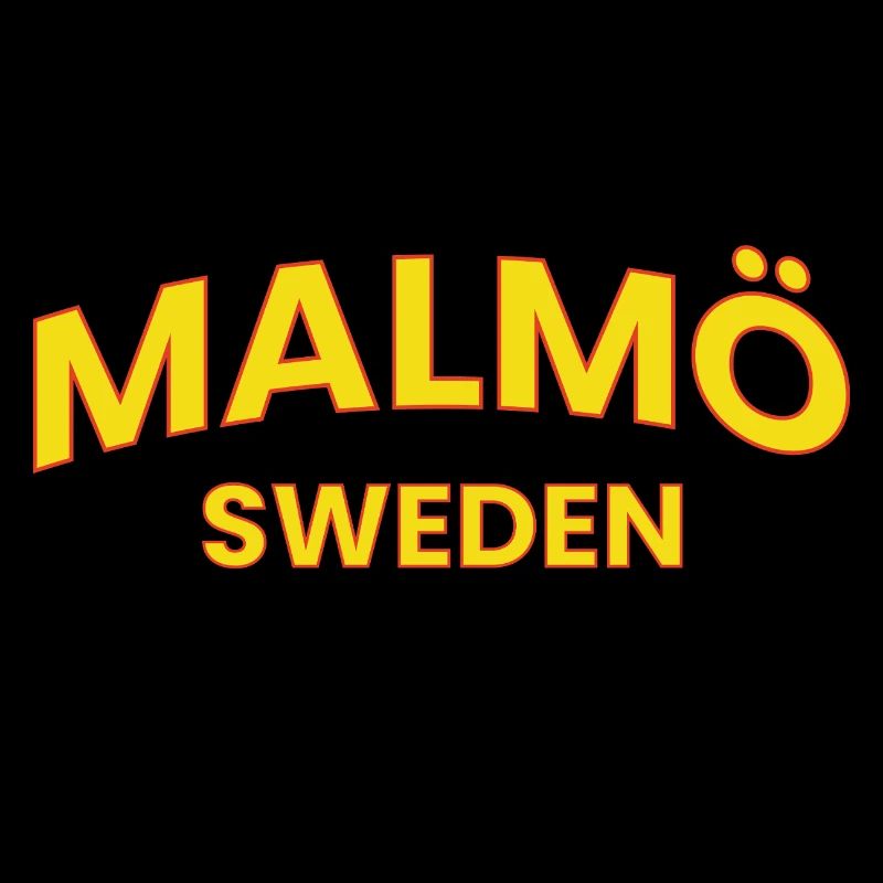 Style rétro du texte de Malmö Suède
