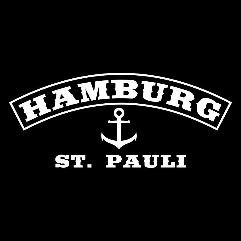 Hambourg St Pauli avec ancre en blanc