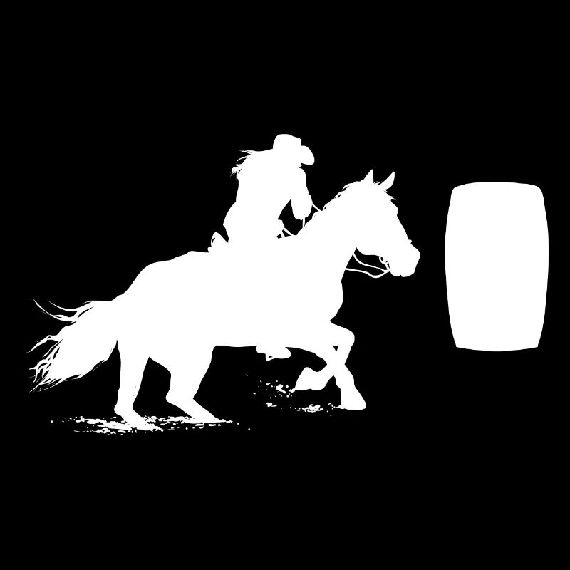 Rodeo Barrel Racing Pferd