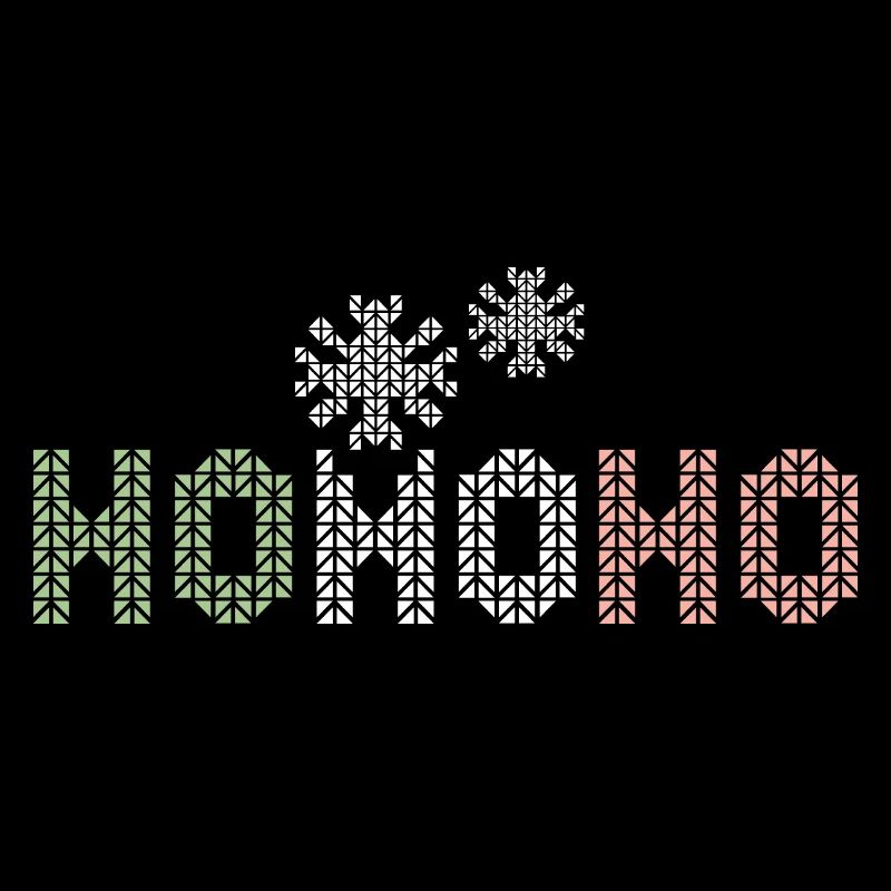 hohoho snow crystal pixel winter christmas