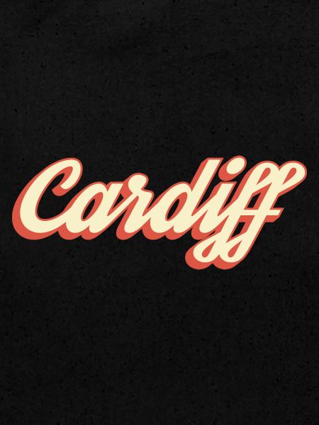 Cardiff Retro Script Logo