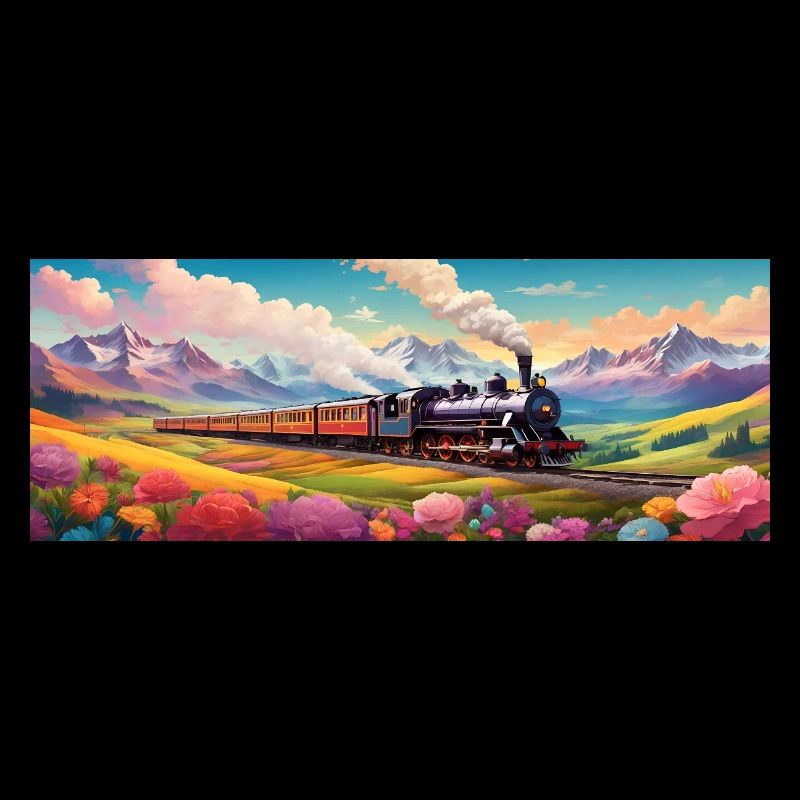 Nostalgischer Eisenbahnzug mit Dampflokomotive