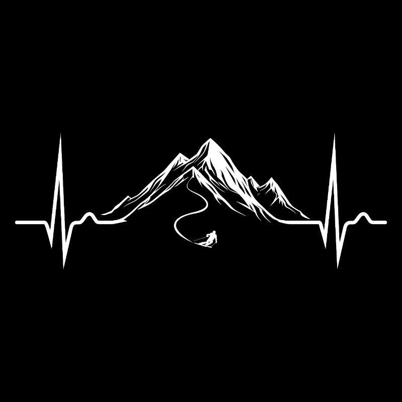 Courbe ECG - Courbe cardiaque - Pouls - Ski
