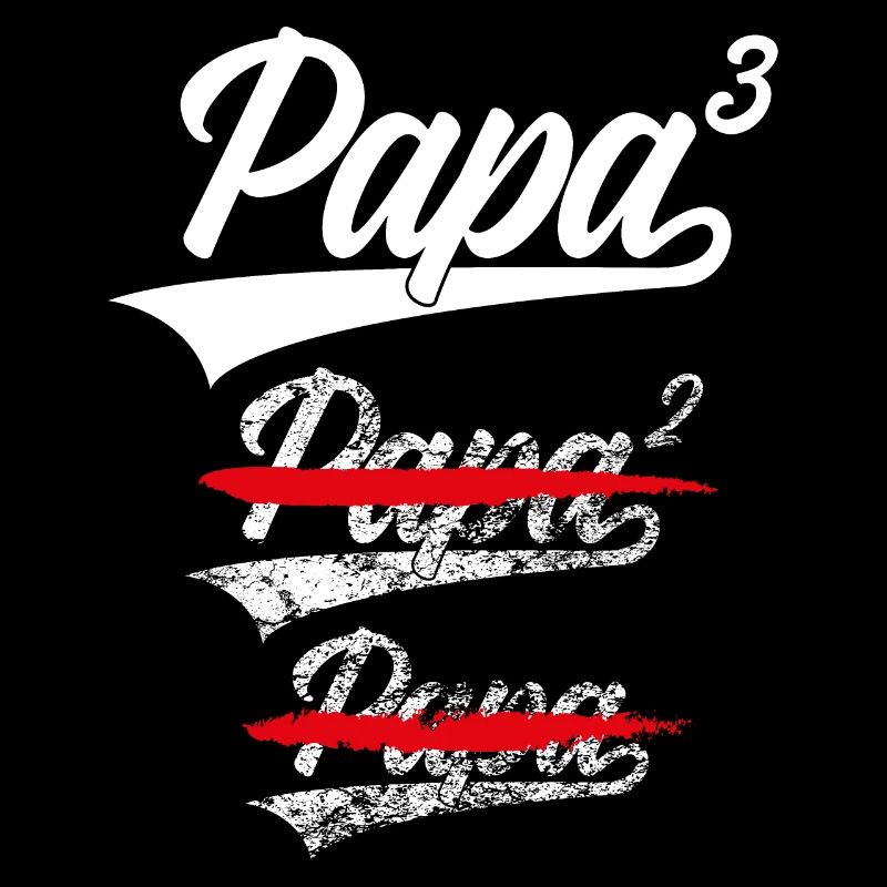 PAPA HOCH 3 KINDER WERDENDER VATER PAPASHIRT