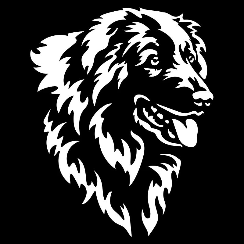 Tête de chien de montagne pyrénéenne « Black Edition »