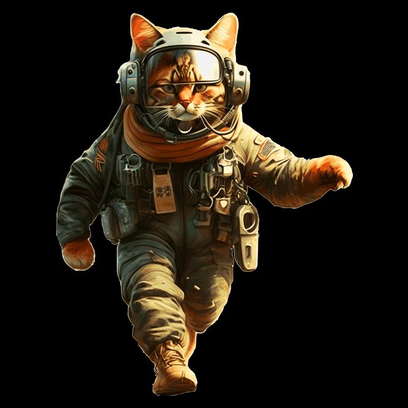 Katze oder Kater dient als Held in der Armee