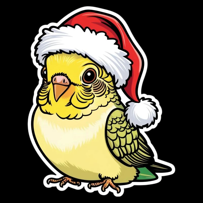 Perruche Noël Mignon Chapeau de bande dessinée