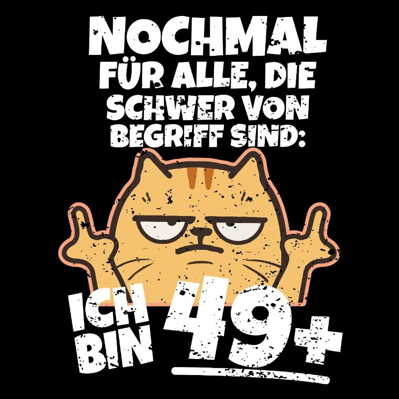 Mittelfinger Katze 50 Geburtstag