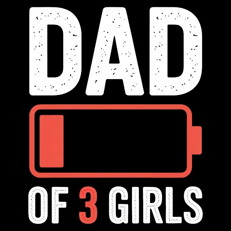 Graphique de batterie Papa de 3 filles