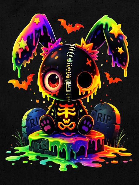 Lapin gothique de Kawaii