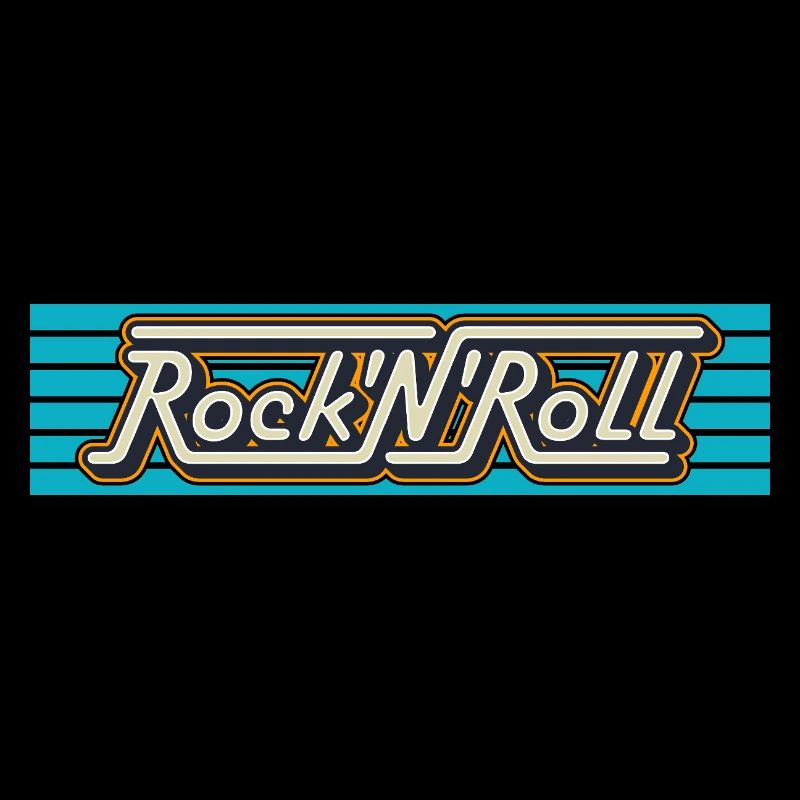Logo typographique rétro Rock 'N' Roll