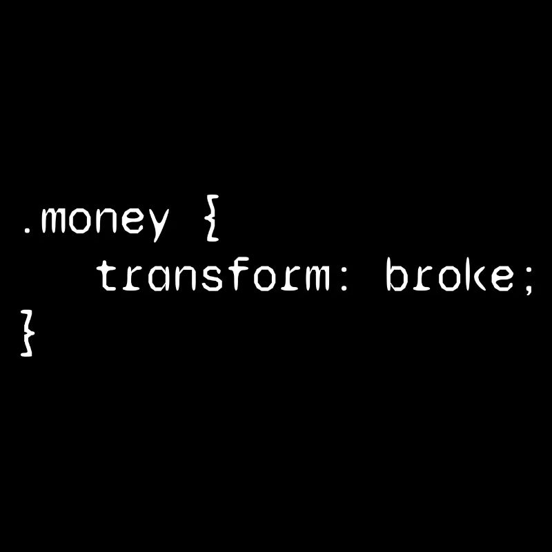 Money web developer funny humor