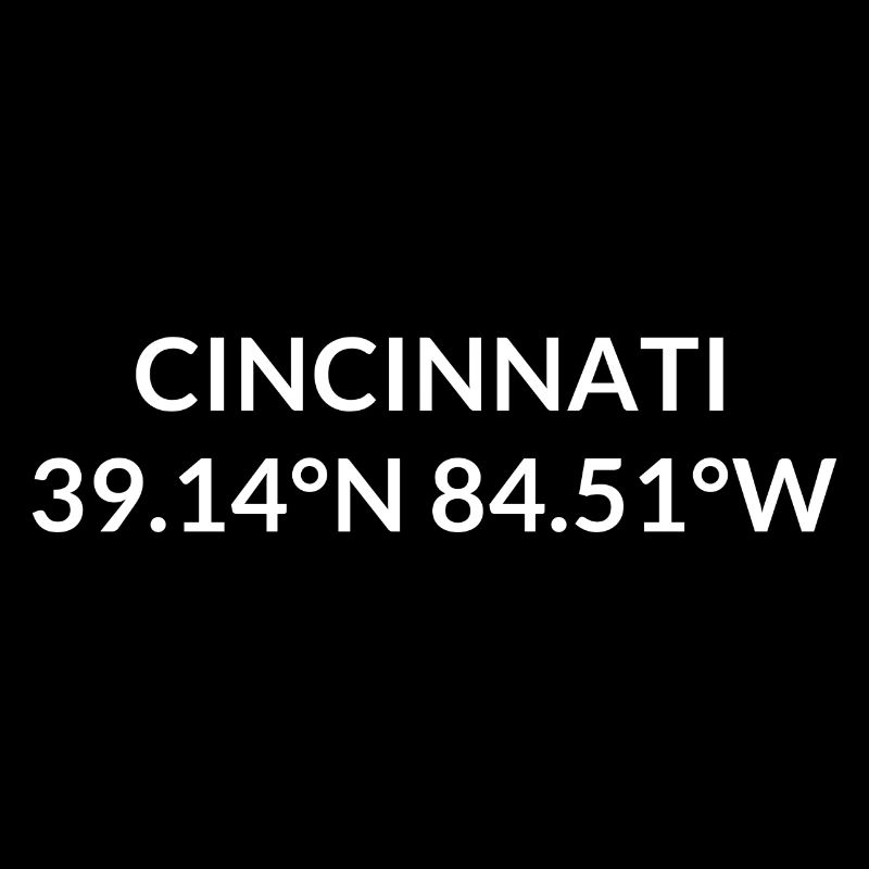 Coordonnées de Cincinnati, Ohio, États-Unis