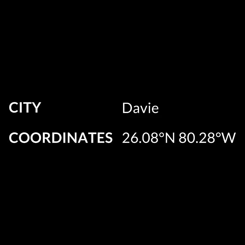 les coordonnées de Davie, Floride, États-Unis
