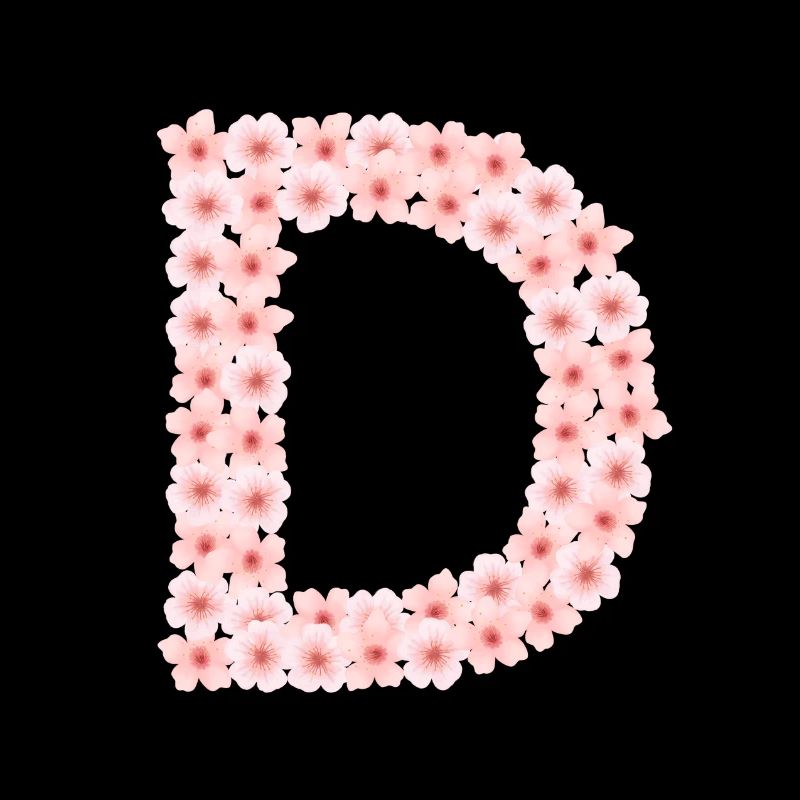 D aus Kirschblüten